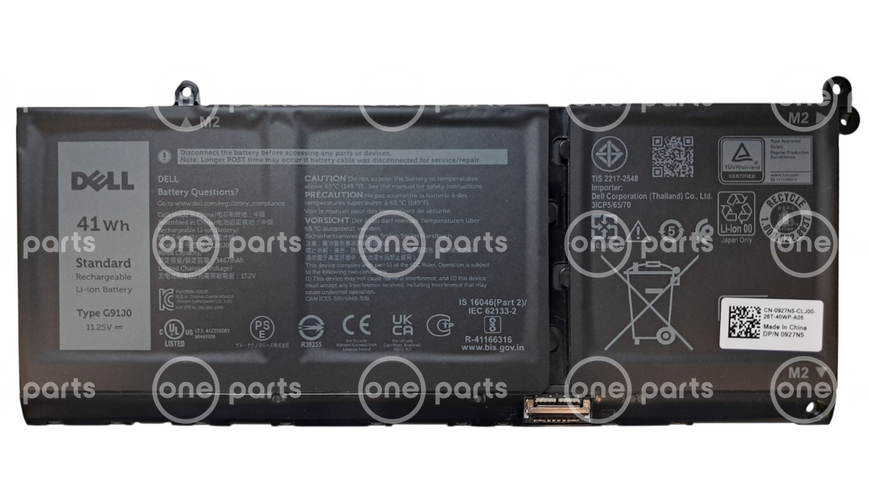 Оригинальная аккумуляторная батарея для Dell Vostro/Inspiron 3510, 3511, 3515, Latitude 3420, 3430, 3520, 3530 (41Wh) &ndash; type G91J0 927N5 фото