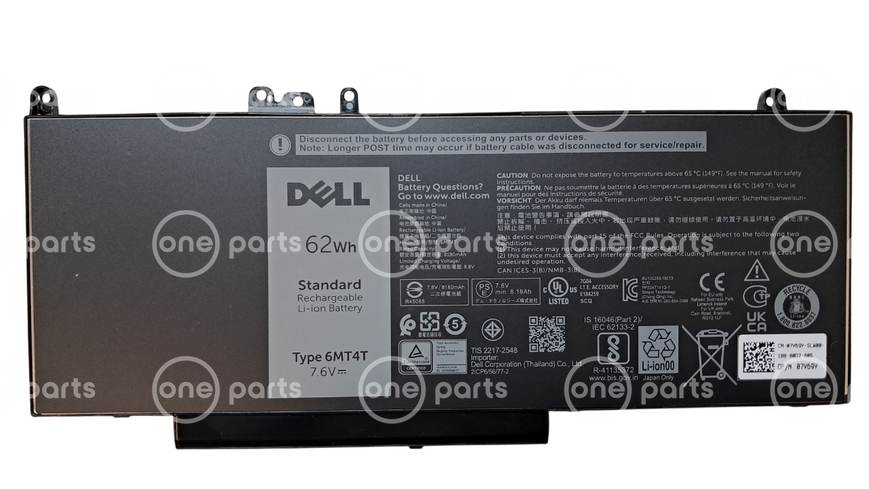 Оригинальная аккумуляторная батарея для Dell Latitude E5270, E5470, Precision M3510 (Model: 6MT4T) 7V69Y фото