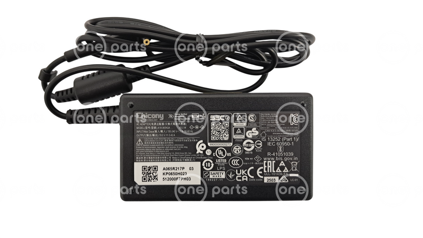 Оригінальний блок живлення для ноутбука Acer 65W (19V 3.42A) 3.0x1.1mm (Model: PA-1650-50) KP.0650H.023 фото